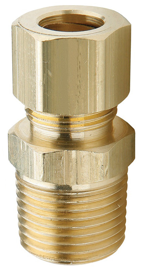 682C-0606 by Dixon Valve | Compression Fitting | Straight Through Tank Fitting | 3/8" Male Pipe x 3/8" Tube OD | Brass