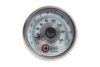 MG12160 by Coilhose | Pressure Gauge | 1-1/2" Dial Size | 1/8" Center Back Mount | 0-160 PSI