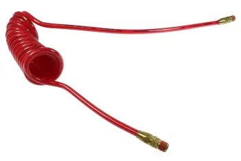 PR14-5B-R by Coilhose | Flexcoil Air Hose | 1/4" Hose ID x 3/8" Hose OD | 1/4" Male NPT Reusable Swivel | Red | Polyurethane | 5ft