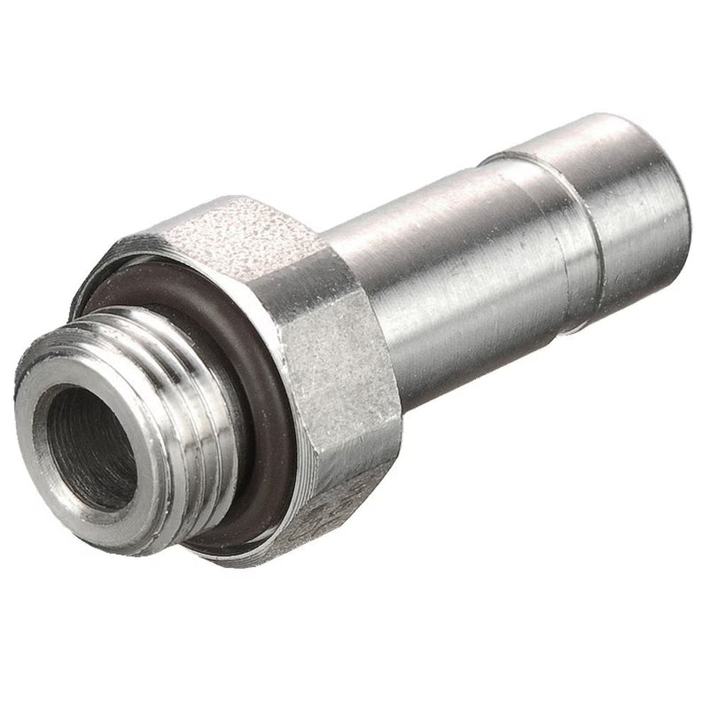 68PLSSP-6M-4G by Parker | Prestolok PLS Push-to-Connect Fittings | 6 mm Standpipe x 1/4" Male BSPP Threads | 17 mm Height | 17 mm Width | Straight | Stainless Steel | Pack of 2