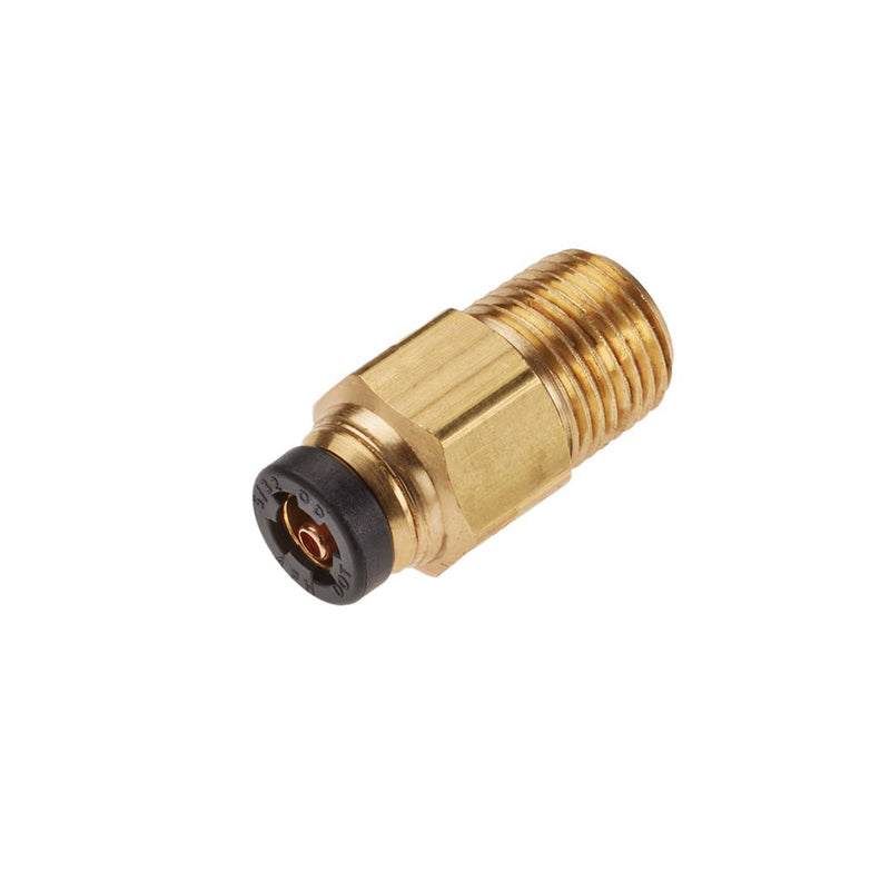 68PTC-3-1 by Parker | Threaded Fitting | 3/16" Push-to-Connect Connector x 1/16" Male NPT Pipe Thread | 7/16" Hex | .93" Length | Straight | Brass | Pack of 10