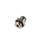 6911 06 19 by Parker | Legris Stud Fitting | 6 mm Tube Size x M5x0.8 Male M5 Metric Thread | 11 mm Hex | 19 mm Length | Straight | 316L Stainless Steel