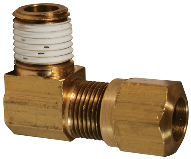 69NAB46VS by Dixon Valve | Air Brake Fitting | Male 90° Elbow | 3/8" Male NPT x 1/4" Tube Size | Brass