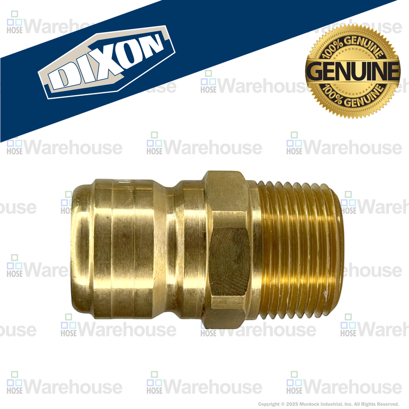 6EF6-B by Dixon Valve | Hydraulic Quick Disconnect Coupling | E-Series | 3/4" Female NPTF x 3/4" Straight-Through Interchange | Socket | Nitrile Seal | Brass