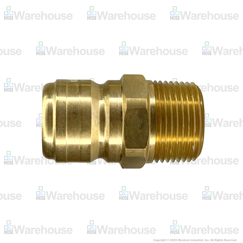 6EF6-B by Dixon Valve | Hydraulic Quick Disconnect Coupling | E-Series | 3/4" Female NPTF x 3/4" Straight-Through Interchange | Socket | Nitrile Seal | Brass