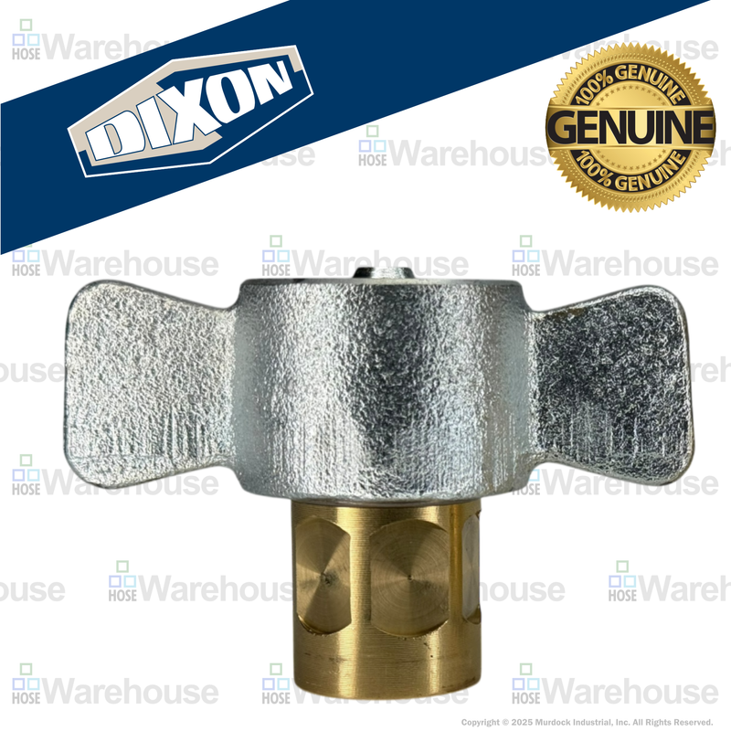 6WF4-B by Dixon Valve | Hydraulic Quick Disconnect Coupling | W-Series | 1/2" Female NPTF x 3/4" Wingstyle Interchange | Socket | Nitrile Seal | Brass