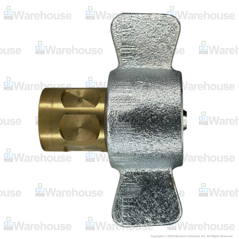 6WF4-B by Dixon Valve | Hydraulic Quick Disconnect Coupling | W-Series | 1/2" Female NPTF x 3/4" Wingstyle Interchange | Socket | Nitrile Seal | Brass