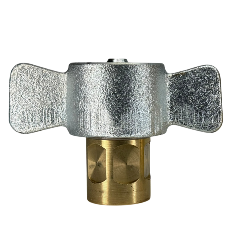 6WF6-B by Dixon Valve | Hydraulic Quick Disconnect Coupling | W-Series | 3/4" Female NPTF x 3/4" Wingstyle Interchange | Socket | Nitrile Seal | Brass