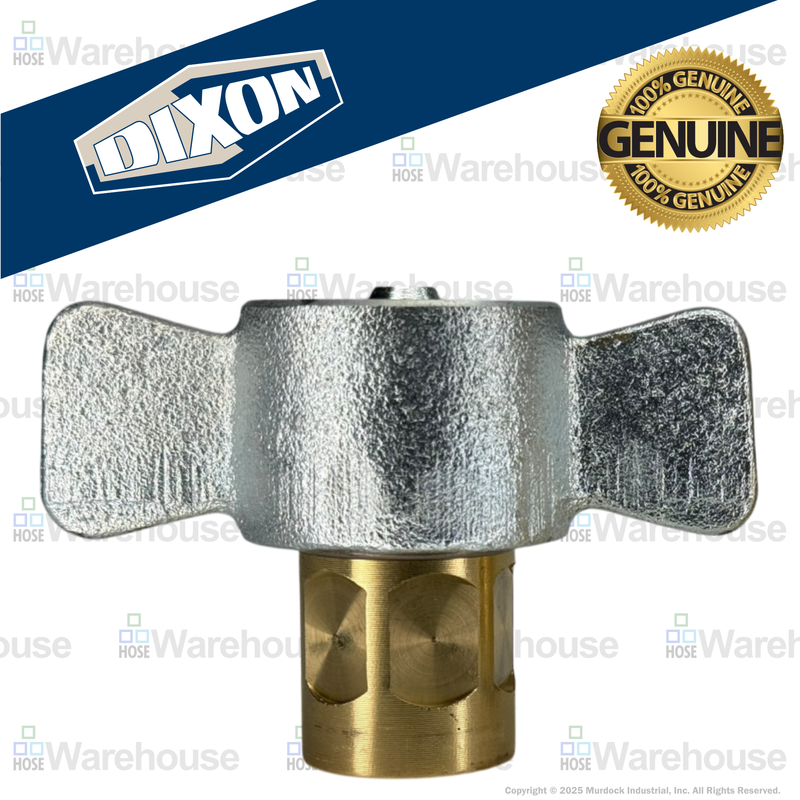 6WF6-B by Dixon Valve | Hydraulic Quick Disconnect Coupling | W-Series | 3/4" Female NPTF x 3/4" Wingstyle Interchange | Socket | Nitrile Seal | Brass