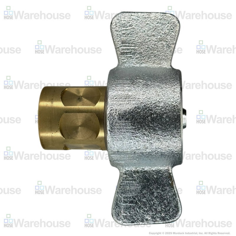 6WF6-B by Dixon Valve | Hydraulic Quick Disconnect Coupling | W-Series | 3/4" Female NPTF x 3/4" Wingstyle Interchange | Socket | Nitrile Seal | Brass