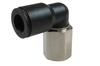 CL700404S by Coilhose | COILOCK™ Push-To-Connect Fitting | 1/4" Tube OD x 1/4" Female NPT Swivel | 90° Elbow | Plastic