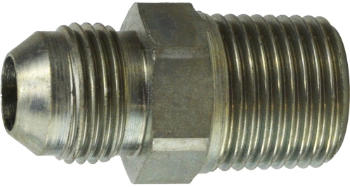 7000-04-06 by Midland | Hydraulic JIC to BSPT Connector | 1/4" Male JIC 37° Flare x 3/8" Male BSPT | Steel