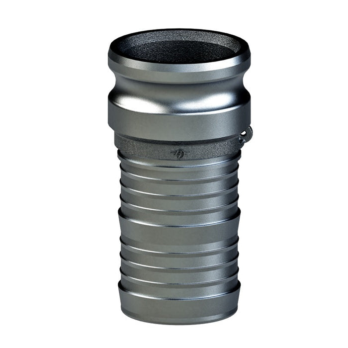 70242015 (20X15E) by PT-Coupling | Reducing Cam & Groove Fitting | Type E | 2" Adapter x 1-1/2" Hose Shank | Hard Coat Aluminum