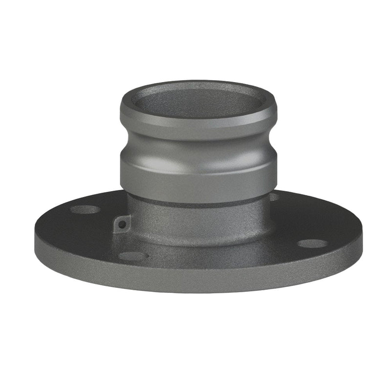 70524000 (PF40A) by PT-Coupling | Cam & Groove Adapter | Type PFA | 4" Adapter x 4" 150# Pipe Flange | Hard Coat Aluminum