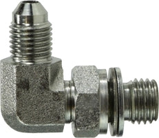 7205NWO1020 by Midland | Hydraulic Metric | 5/8" Male JIC 37° Flare x 20x1.5 Male Metric | 90° Elbow | Steel