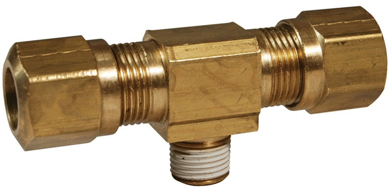72NAB64VS by Dixon Valve | Air Brake Fitting | Male Branch Tee | 1/4" Male NPT x 3/8" Tube Size x 3/8" Tube Size | Brass