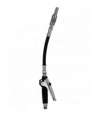 7498-A by Alemite | Non-Metered Oil Control Valve | Material Inlet: 1/2" Female NPTF | Extension: Flexible | Non-Drip Tip: Automatic | Max PSI: 1500 PSI | Min PSI: 60 PSI