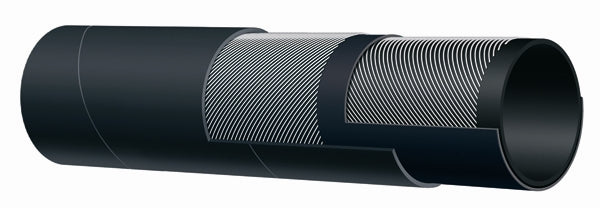 T755AA125X100 Alfagomma by Kuriyama | T755AA Series | 2-Ply Abrasive Material Blast Hose | 1-1/4" ID | 1.89" OD | 180 PSI | Black | 100ft Length