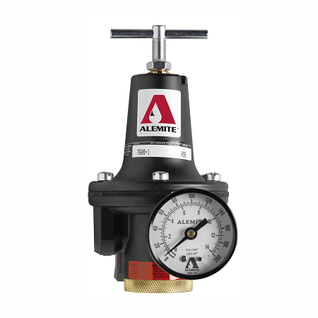 7604-B by Alemite | Regulator | Max inlet Pressure: 300 PSI | Max Regulated Pressure: 125 PSI | Inlet/Outlet: 1/4" Female NPTF