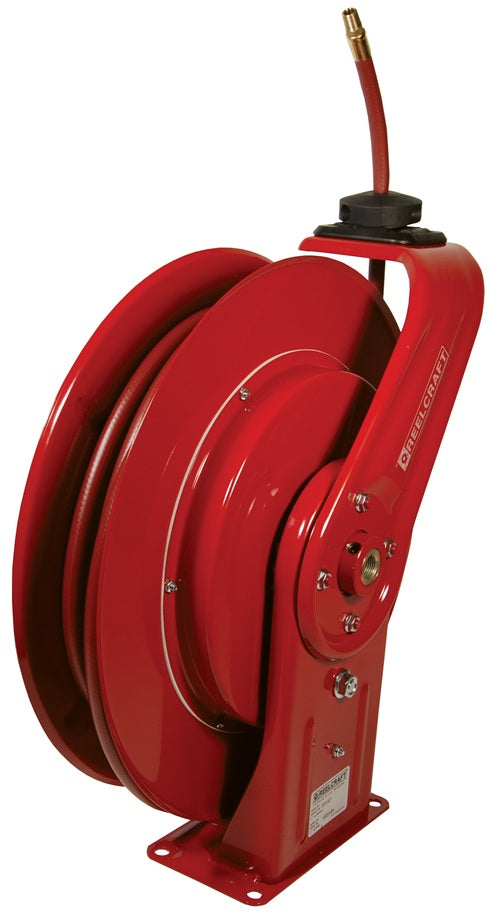 7670LP by Dixon Valve | Reelcraft® 7000 Series | Spring Driven Hose Reel - with Hose | Low Pressure | 3/8" Hose ID | 70ft Hose Length | Steel