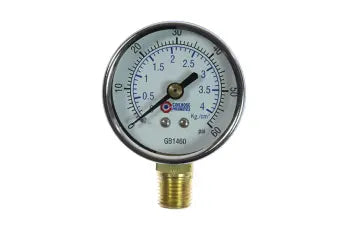 GB14160 by Coilhose | Pressure Gauge | 2" Chrome Dial Gauge | 1/4" Bottom Mount | 0-160 PSI