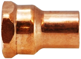 77419 (77-419) by Midland | Copper Fitting | Female Adapter | FTG x F | 3/8" ID x 3/8" ID | Straight