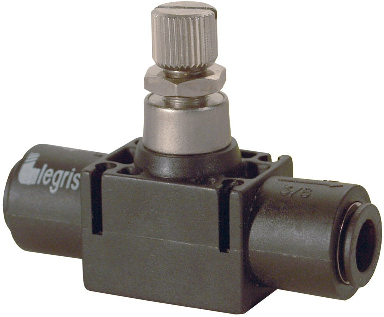 77705600 by Dixon Valve | Legris Push-to Connect In-Line Flow Control Valve | 1/4" Tube OD | Nylon