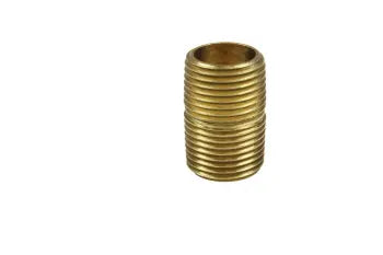 NLC06 by Coilhose | Pipe Fitting | Close Nipple | 3/8" Male NPT Thread x 3/8" Male NPT Thread | Brass
