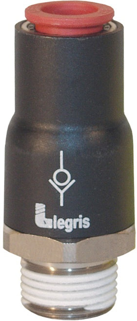 79956018 by Dixon Valve | Legris Push-to Connect In-Line Check Valve | 3/8" Tube OD x 3/8" Male NPT | Nylon