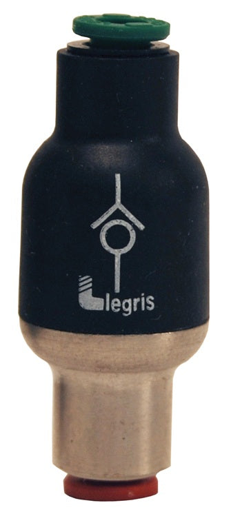 79960800 by Dixon Valve | Legris Non-Return In-Line Check Valve | 5/16" Tube OD | Nylon / Nickel-Plated Brass