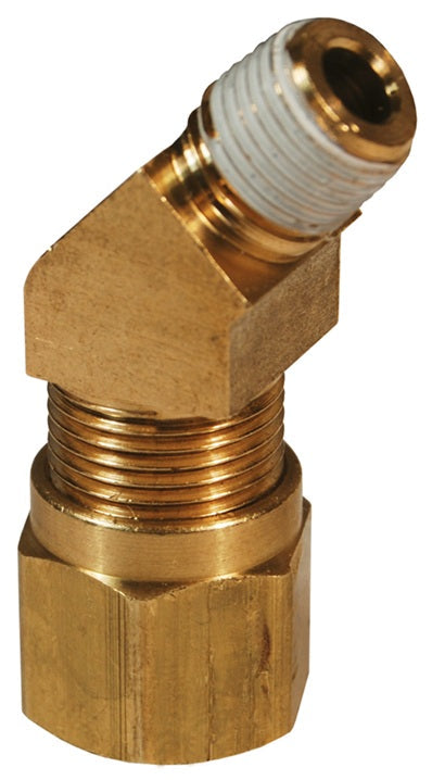 79NAB88VS by Dixon Valve | Air Brake Fitting | Male 45° Elbow | 1/2" Tube Size x 1/2" Male NPT | Brass