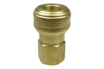 340A by Coilhose | Coilflow™ Automatic Industrial Interchange Coupler | 3/4" Body Size | 3/4" Female NPT Thread | Straight | Brass (Type 34)