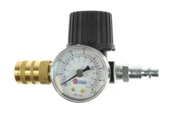 ER02-16X by Coilhose | Economy Regulator with Gauge | 1/4" Automotive 6 Ball Coupler & Connector