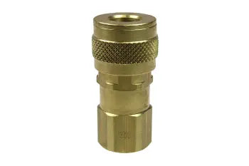 150U by Coilhose | Coilflow™ Automatic Universal Coupler (U Series) | 1/4" Female NPT Thread | Straight | Brass
