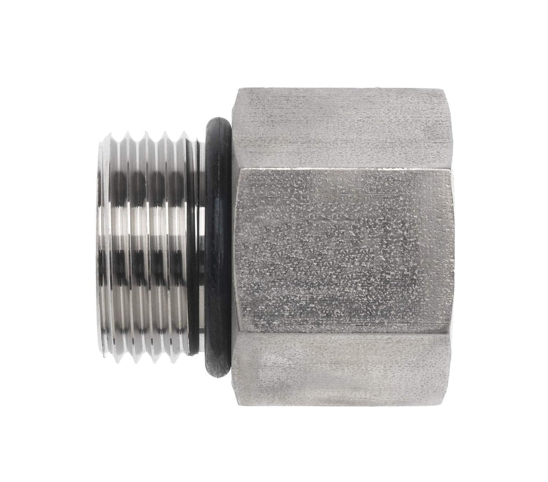 6410-08-04-O-SS by Brennan Inc. | -08 Male O-Ring Boss x -04 Female O-Ring Boss | Straight | Reducer | Stainless Steel