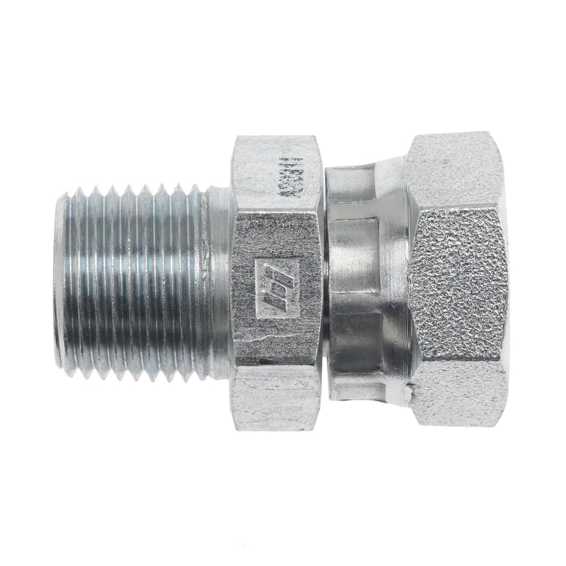 1404-04-02-SS by Brennan Inc. | -04 Male Pipe x -02 Female Pipe Swivel | Straight | Stainless Steel