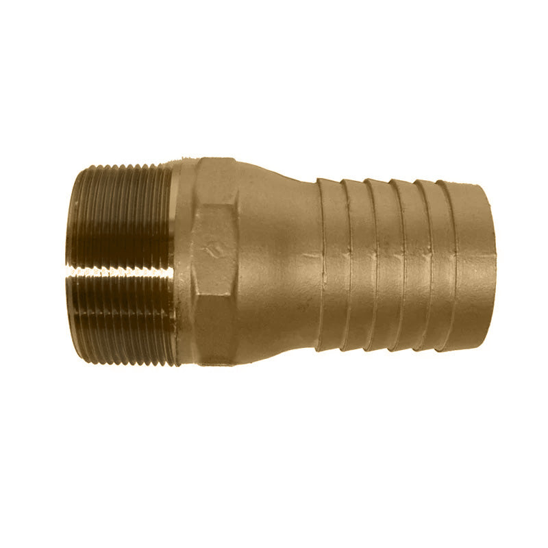 82640150BR (PTCN150) by PT-Coupling | Combination Nipple | 1-1/2" Hose Shank x 1-1/2" Male NPT | Brass