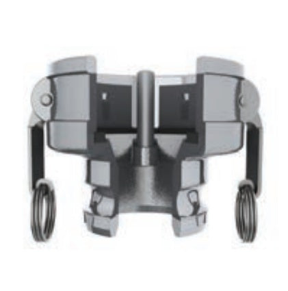 87264030SP (40CX30ASP) by PT-Coupling | Petroleum Handling | Vapor Recovery Reducing Coupler | 4" Coupler with Pushrod x 3" Adapter | Aluminum