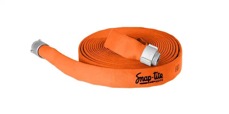 8D30x50O25N by Snap-Tite | 8D Series | Double Jacket Polyester Fire Hose Assembly with EPDM Liner | 3" Hose I.D. | 2-1/2" Male NH x 2-1/2" Female NH Couplings | 400 PSI | Orange Dura-Cote | 50ft Length