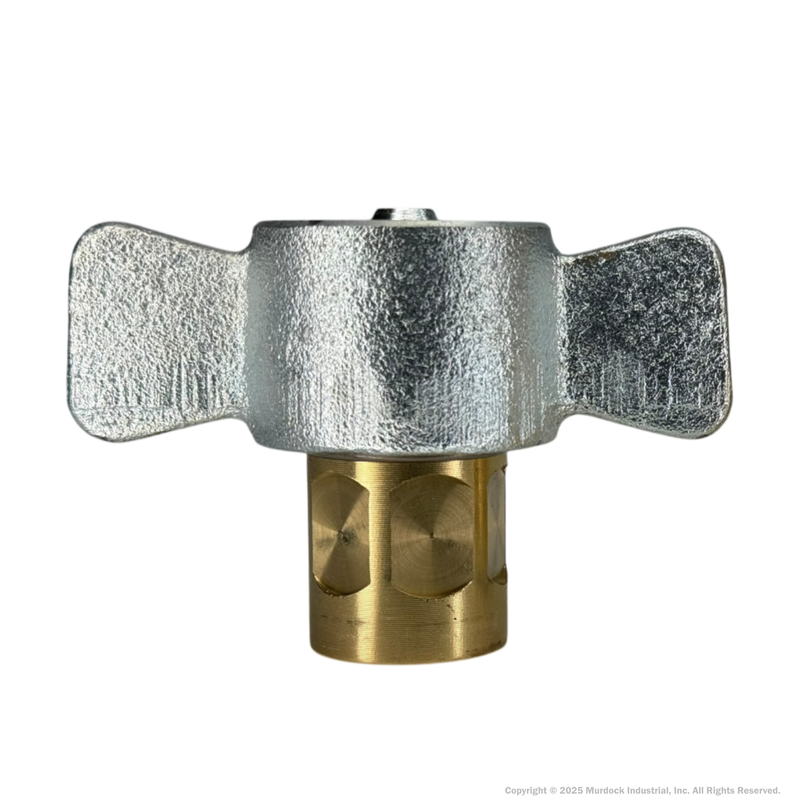 8WF8-B by Dixon Valve | Hydraulic Quick Disconnect Coupling | W-Series | 1" Female NPTF x 1" Wingstyle Interchange | Socket | Nitrile Seal | Brass