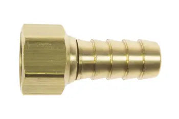 F0808 by Coilhose | Hose Fitting | 1/2" Hose ID | 1/2" Female NPT Thread | Ball Type Swivel Hose Barb | Straight | Brass