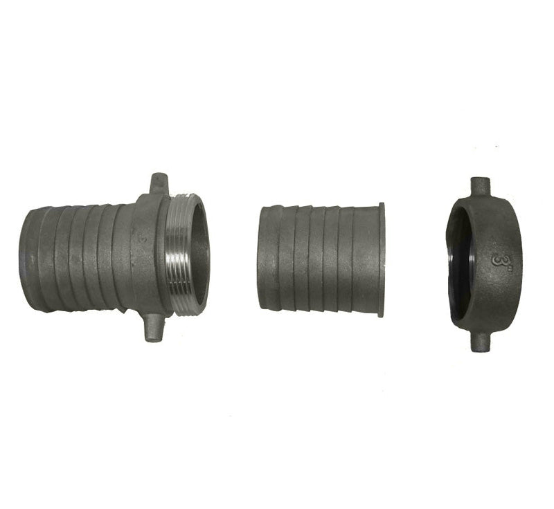 90010030 (PL30-M) by PT-Coupling | 3" Discharge & Suction Hose Coupling | Complete Set | Plated Ductile with Plated Ductile Swivel Nut & Gasket