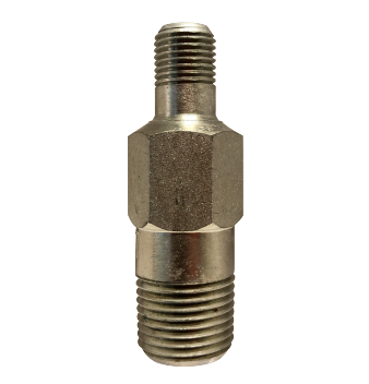 90100 (90-100) by Midland | Schedule 80 XH Swage Nipple (Hex Style) | 1/4" Male Pipe x 1/8" Male Pipe | Straight | Steel