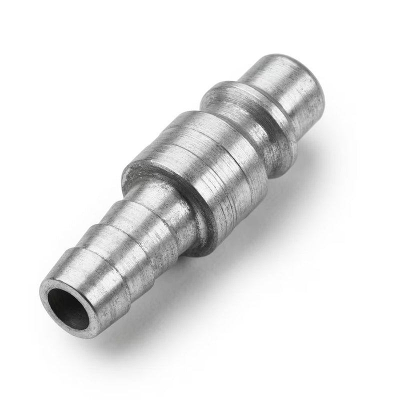 9085 23 60 by Parker | Legris Plug Quick Disconnect | 3/8" Hose Barb | 1.99" Length | Straight | Nickel-Plated Steel
