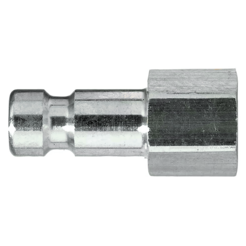 9086 20 10 by Parker | Legris Plug Quick Disconnect | 1/8" Female BSPP Thread | 12 mm Hex | 19 mm Length | Straight | Nickel-Plated Brass