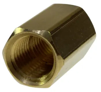 C0604 by Coilhose | Pipe Fitting | Hex Adapter | 3/8" Female NPT Thread x 1/4" Male NPT Thread | Brass