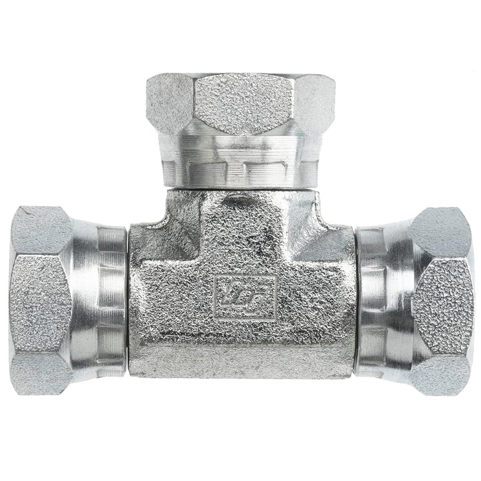 1603-02-02-02-FG by Brennan Inc. | -02 Female Pipe Swivel x -02 Female Pipe Swivel x -02 Female Pipe Swivel | Tee | Forged Steel