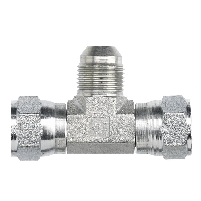 6603-04-04-04-FG by Brennan Inc. | -04 Female JIC Swivel x -04 Female JIC Swivel x -04 Male JIC | Tee | Forged Steel