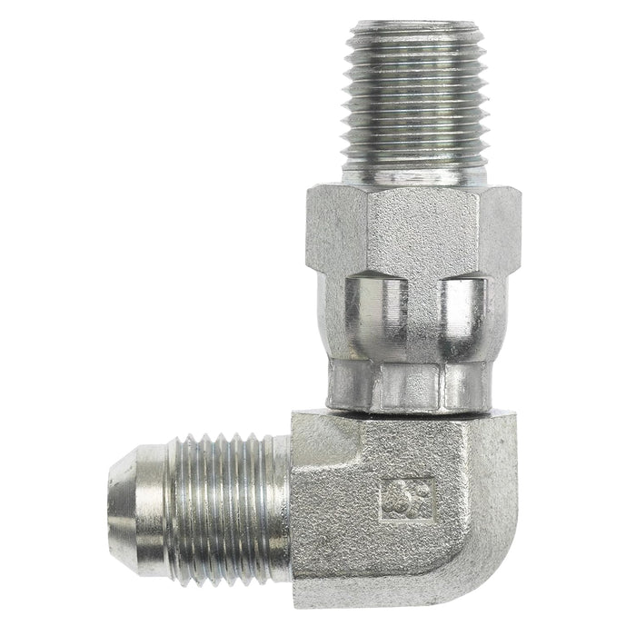 5701-12-12-FG by Brennan Inc. | -12 Male JIC x -12 Male Pipe Swivel | 90° Elbow | Forged Steel