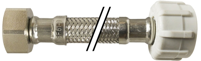923509 by Midland | Ballcock Connector (Lead Free) | 1/2" Female Iron Pipe x 7/8" Ballcock | 9" Length | Straight | Chrome Plated Brass